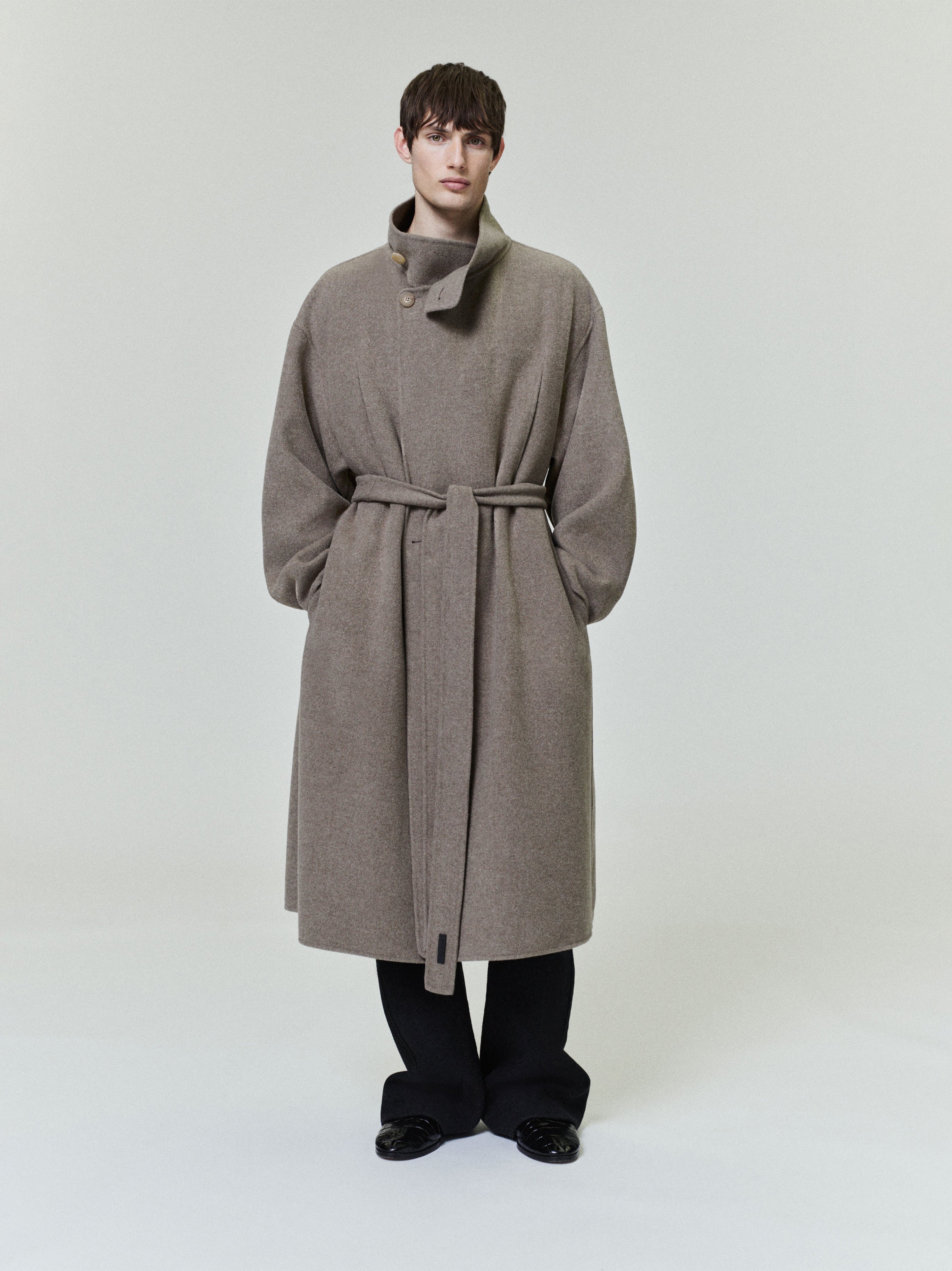 Wool Cashmere Highneck Coat