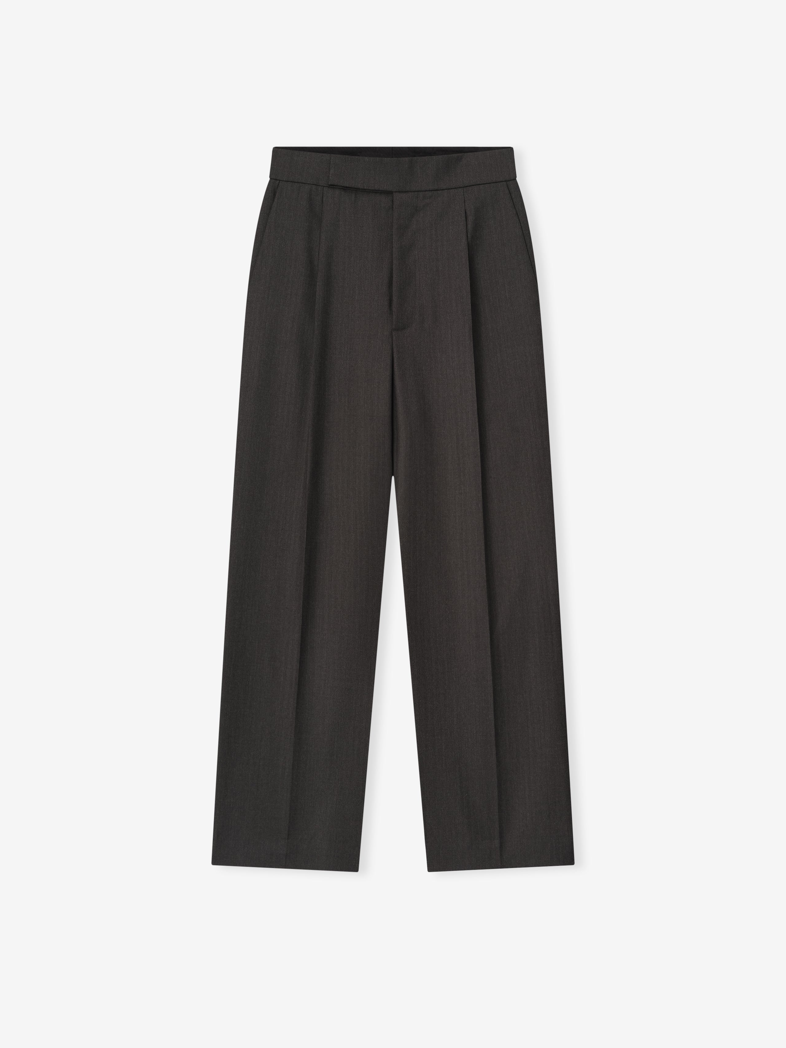 Wool Straight Leg Trouser